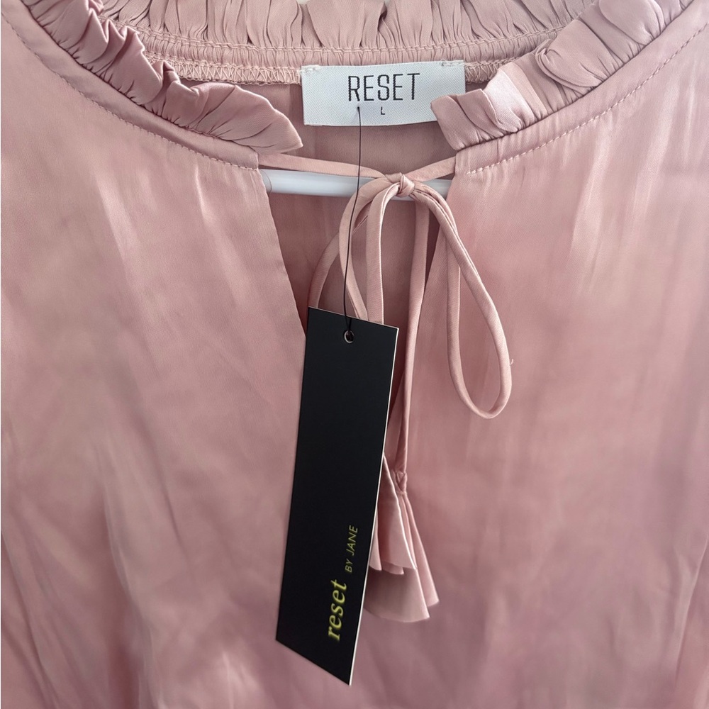 Blush Pink Ruffled Mini Dress - Picture 3 of 3
